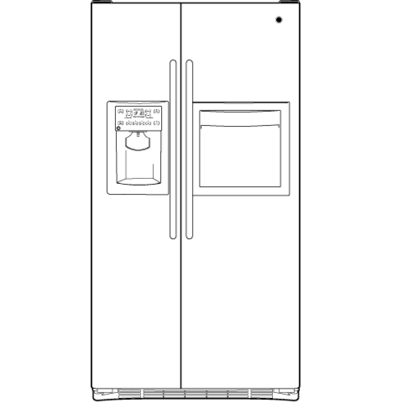 25.9 Cu. Ft. Side-By-Side Refrigerator with Dispenser GSHF6PHXBB