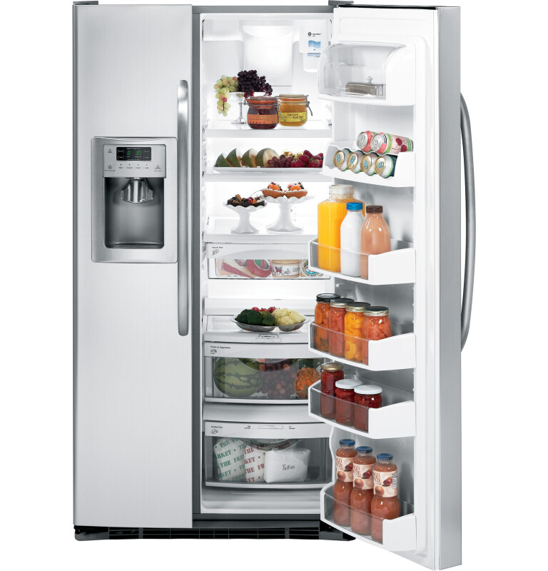 25.4 Cu. Ft. Side-By-Side Refrigerator with Dispenser GSHF5KGXBB