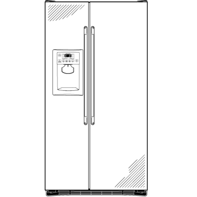 25.4 Cu. Ft. Side-By-Side Refrigerator with Dispenser GSHL5KGXLS