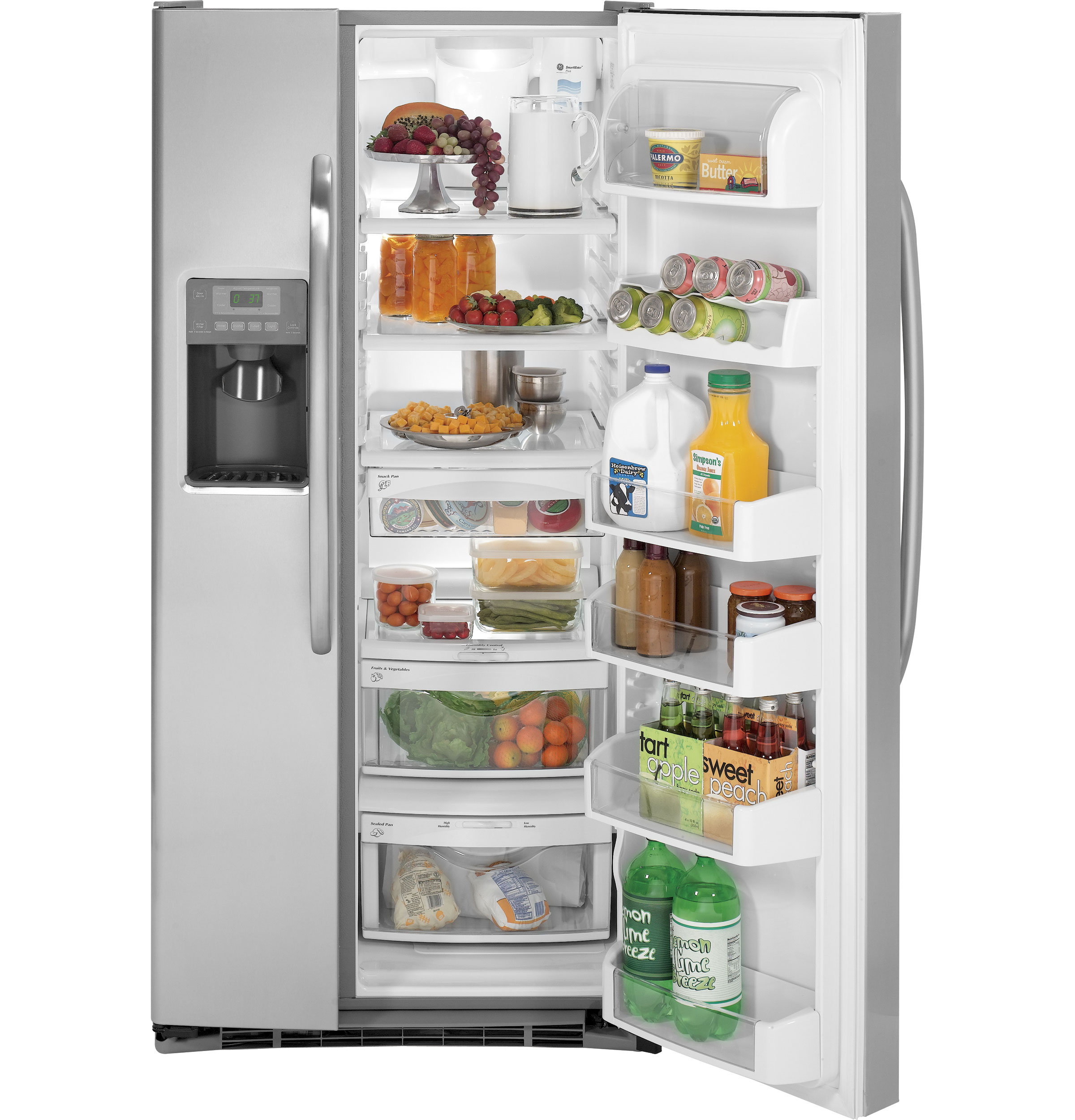23.1 Cu. Ft. Side-By-Side Refrigerator with Dispenser GSHS3KGZSS