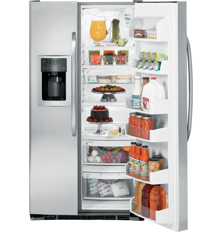 25.4 Cu. Ft. Side-By-Side Refrigerator with Dispenser GSHF5KGXBB