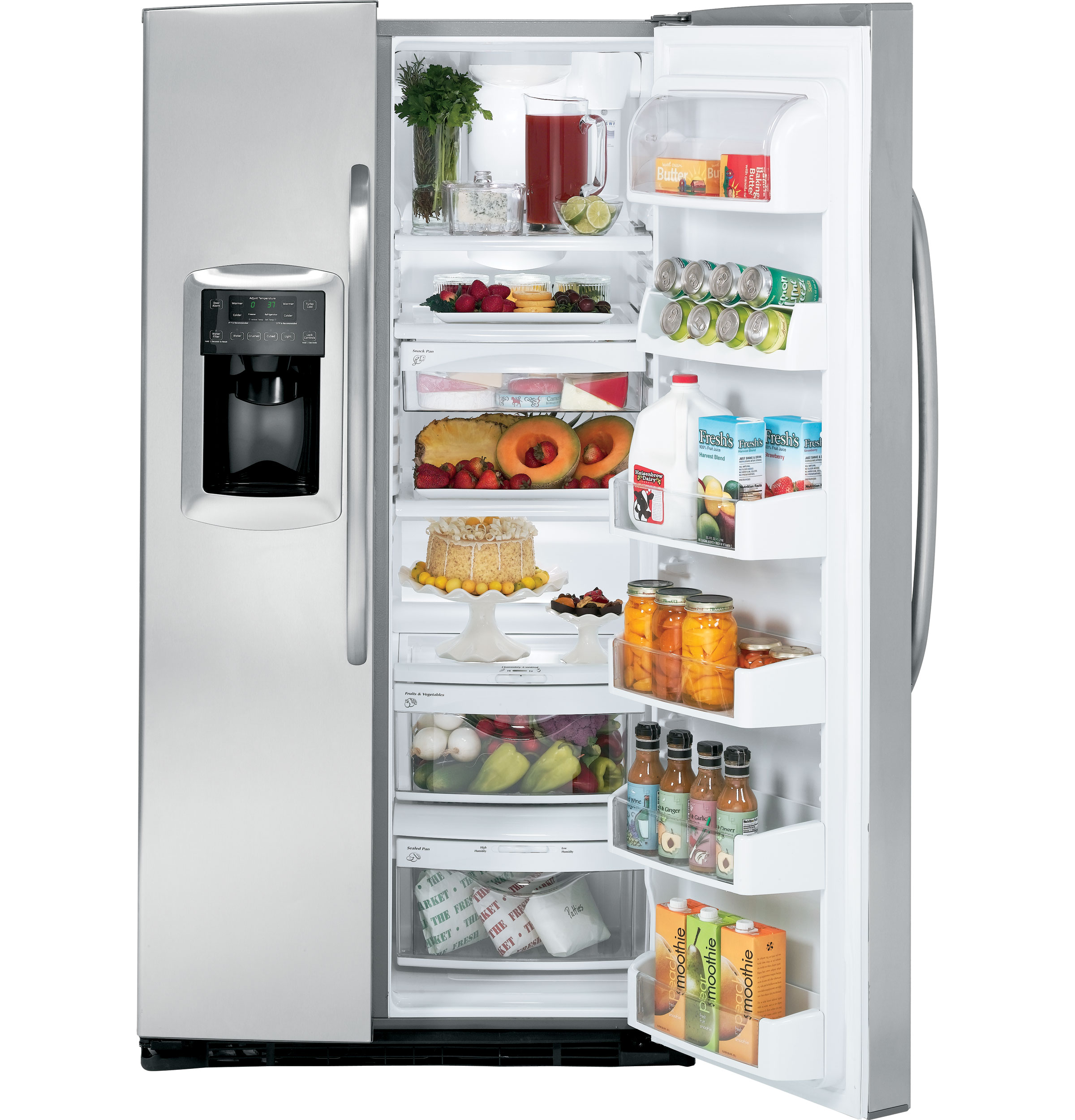 25.4 Cu. Ft. Capacity Side-By-Side Refrigerator with Dispenser GSHS5MGXSS