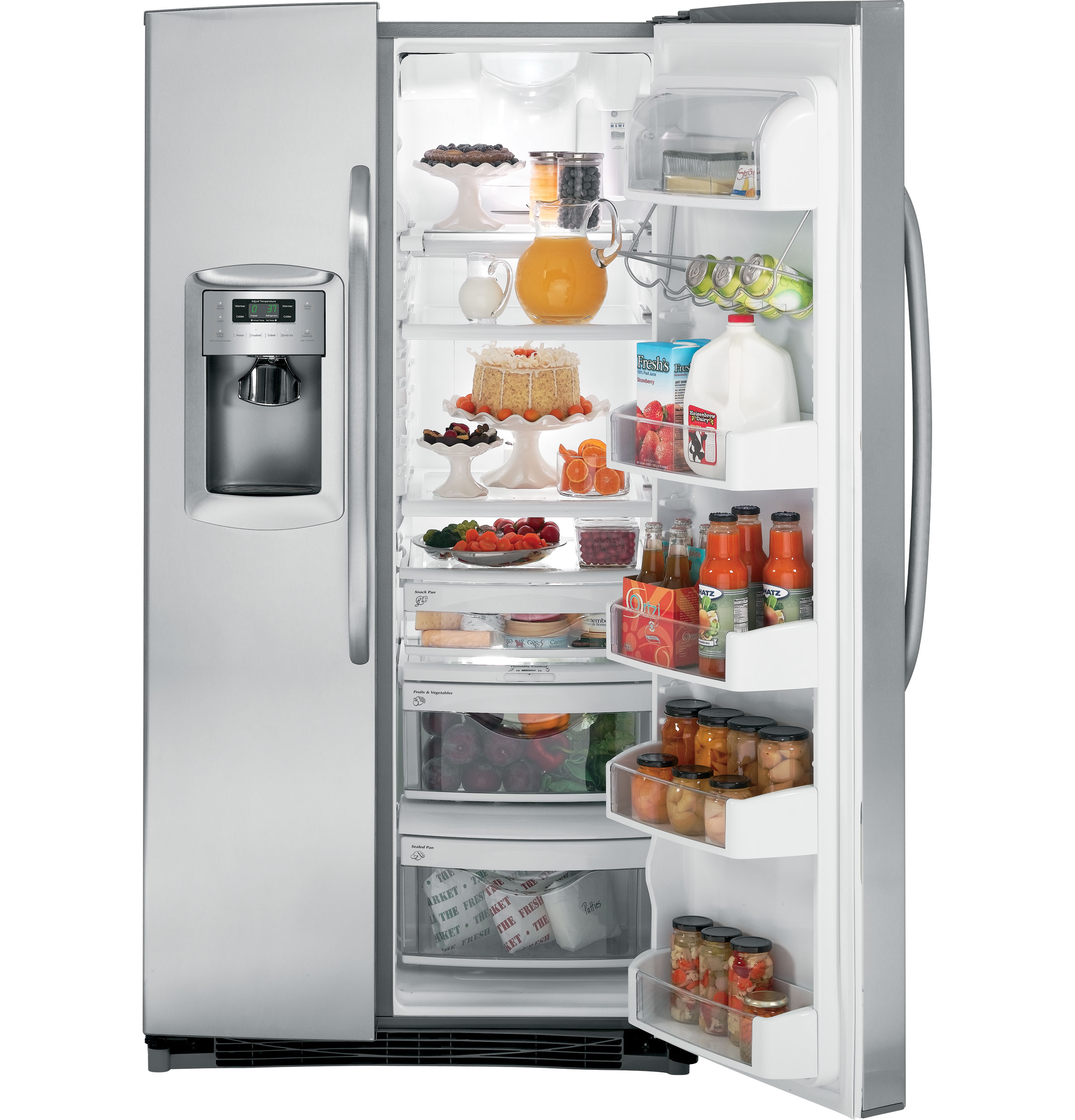 25.4 Cu. Ft. Side-By-Side Refrigerator with Dispenser GSHS5PGXSS