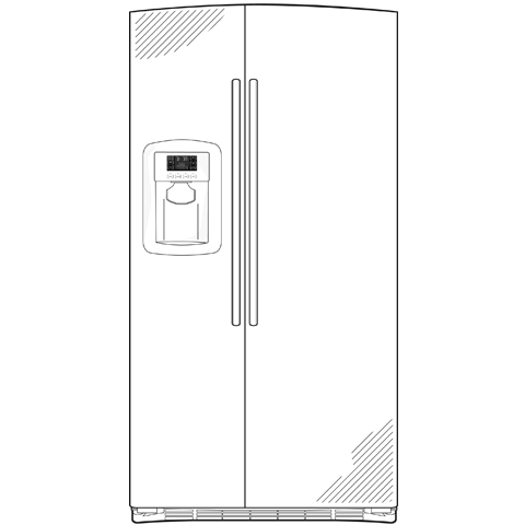 25.4 Cu. Ft. Side-By-Side Refrigerator with Dispenser GSHS5PGXSS