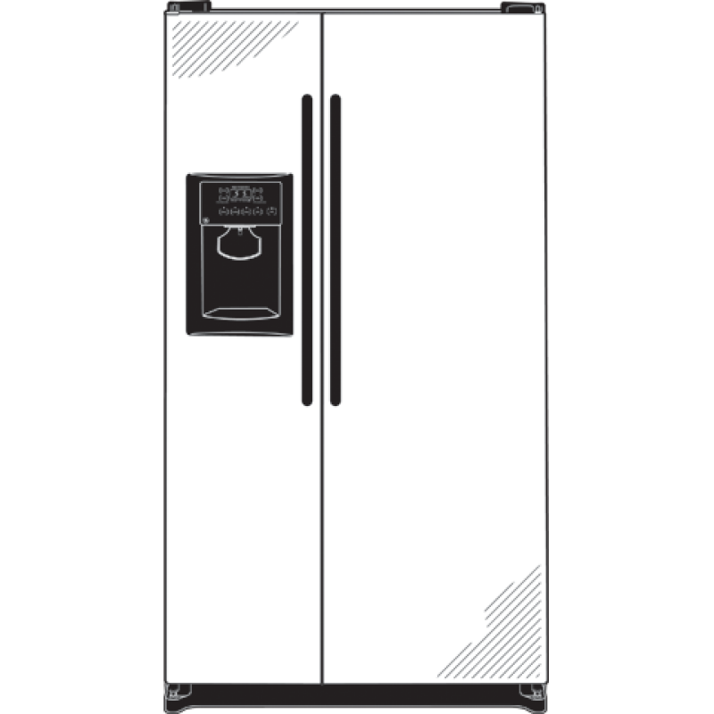 21.9 Cu. Ft. Side-By-Side Refrigerator with Dispenser GSL22JFZLB