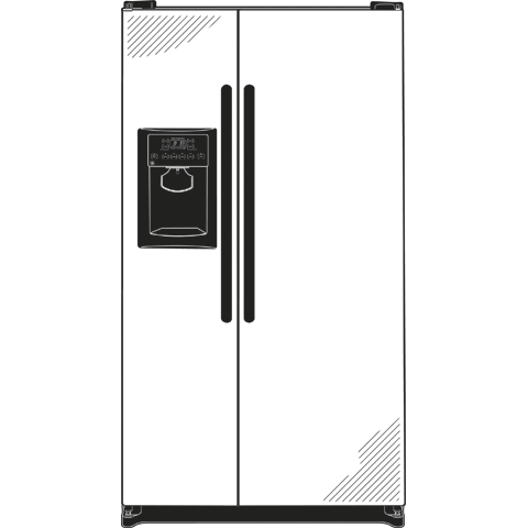 21.9 Cu. Ft. Side-By-Side Refrigerator with Dispenser GSL22JGCLS