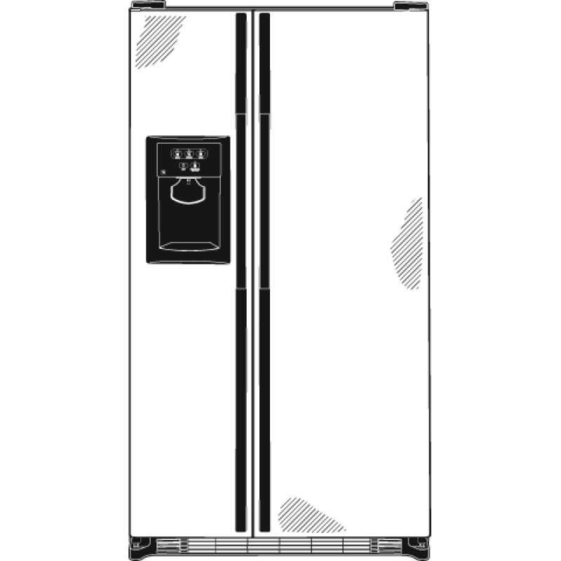 25.0 Cu. Ft. CleanSteel Side-By-Side Refrigerator with Dispenser GSL25JFRBS