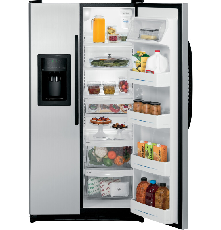 25.3 Cu. Ft. Side-By-Side Refrigerator with Dispenser GSH25JFXBB