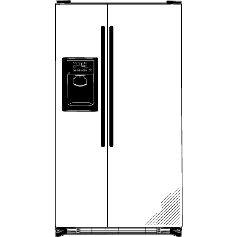25.3 Cu. Ft. Side-By-Side Refrigerator with Dispenser GSL25JFXLB