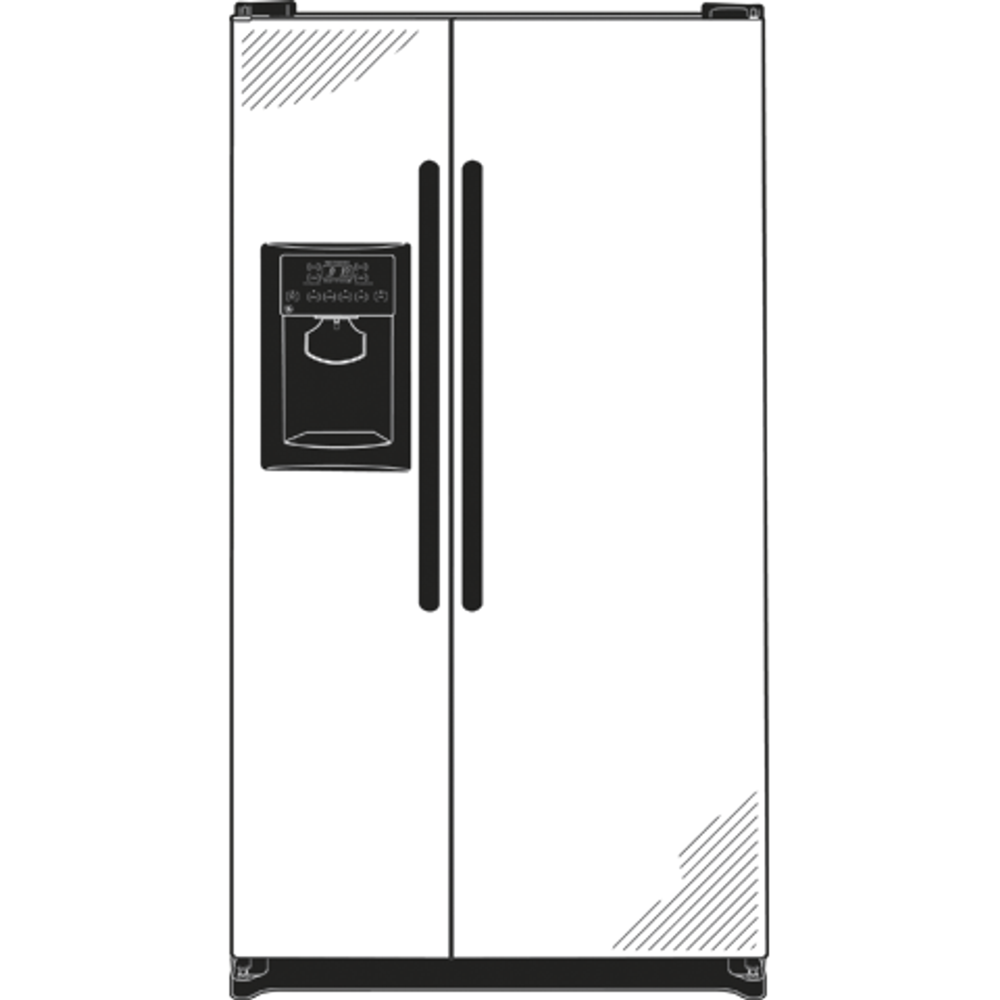 25.3 Cu. Ft. CleanSteel Side-By-Side Refrigerator with Dispenser GSL25JGBLB