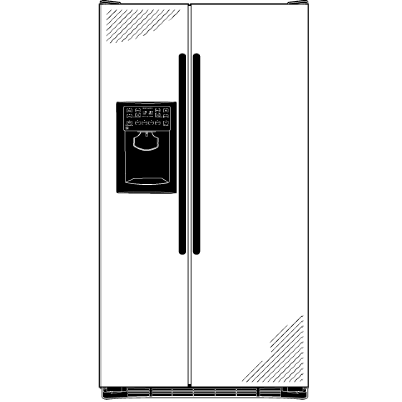 25.4 Cu. Ft. Side-By-Side Refrigerator with Dispenser GSL25LGTBS