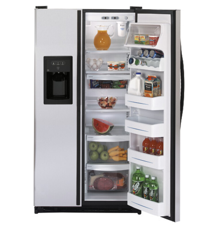 25.0 Cu. Ft. Capacity CleanSteel Side-By-Side Refrigerator with Dispenser GSL25QGPBS