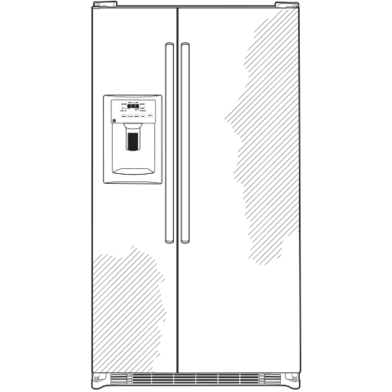 20.0 Cu. Ft. Side-By-Side Refrigerator GSS20ETHWW