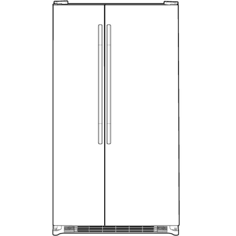 21.9 Cu. Ft. Side-By-Side Refrigerator GSS22IBTCC