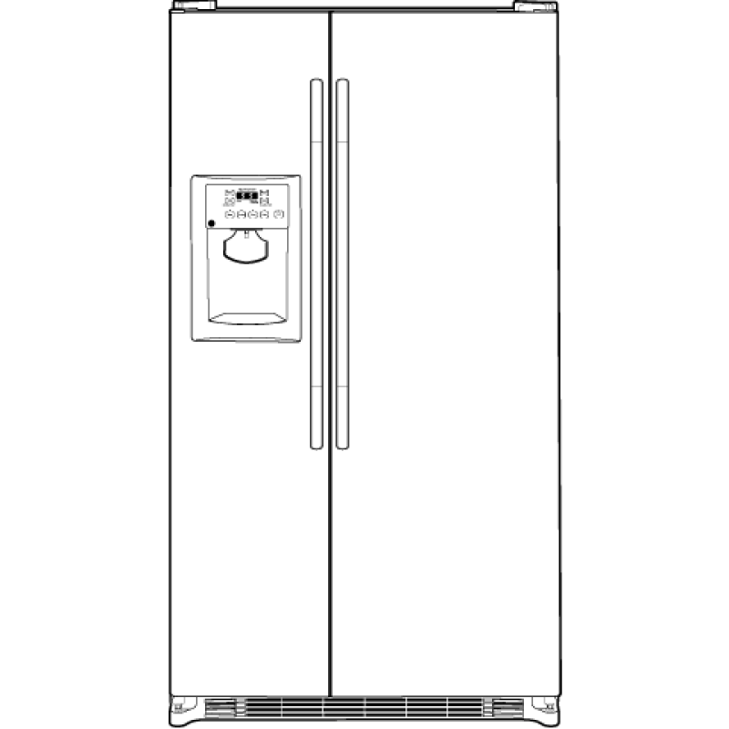 22.0 Cu. Ft. Side-By-Side Refrigerator with Dispenser GSS22JETCC