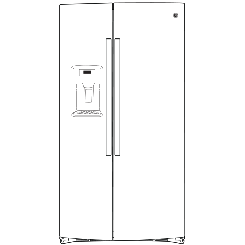 23.0 Cu. Ft. Side-By-Side Refrigerator GSS23GMPES