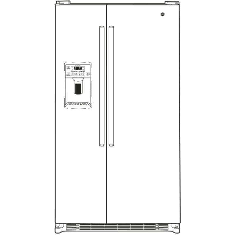 23.2 Cu. Ft. Side-By-Side Refrigerator GSS23HGHBB