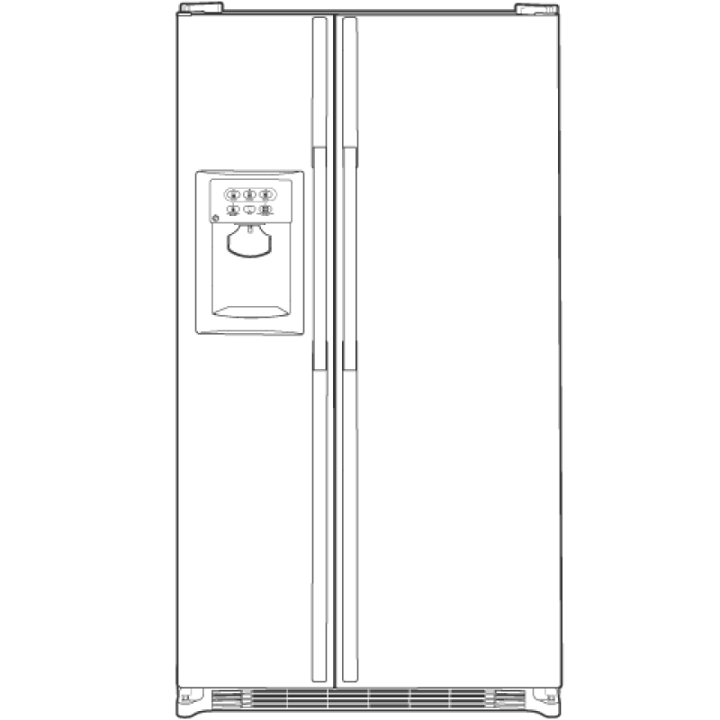 23.1 Cu. Ft. Side-By-Side Refrigerator with Dispenser GSS23KGSWW