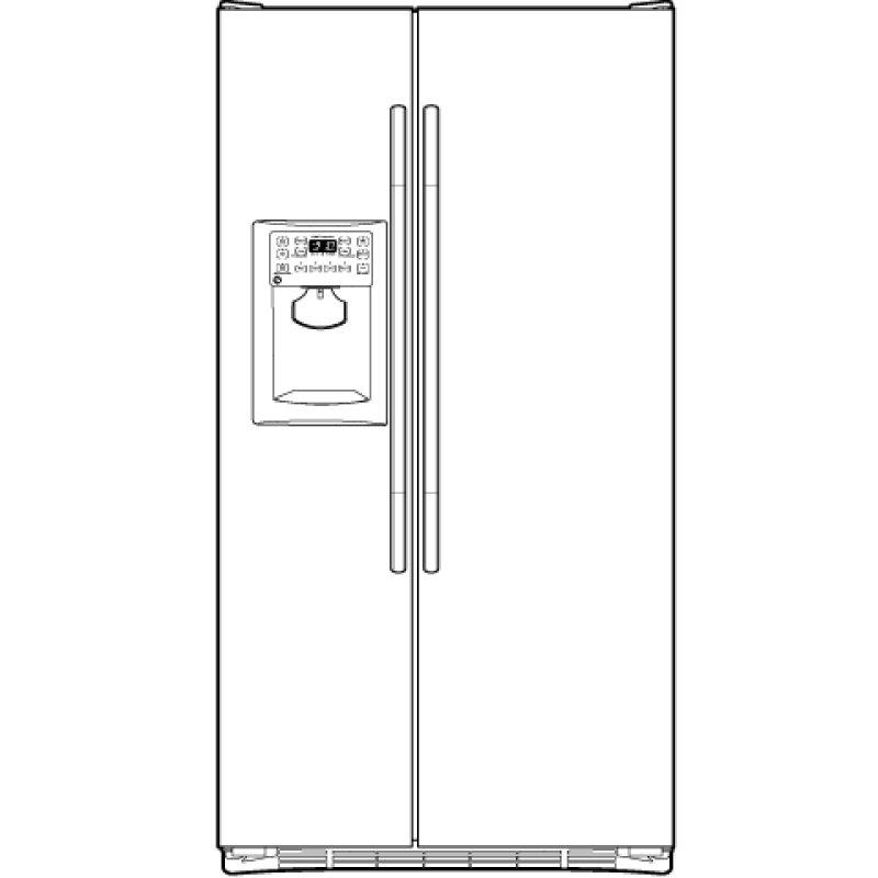 22.6 Cu. Ft. Side-By-Side Refrigerator with Dispenser GSS23LGTBB