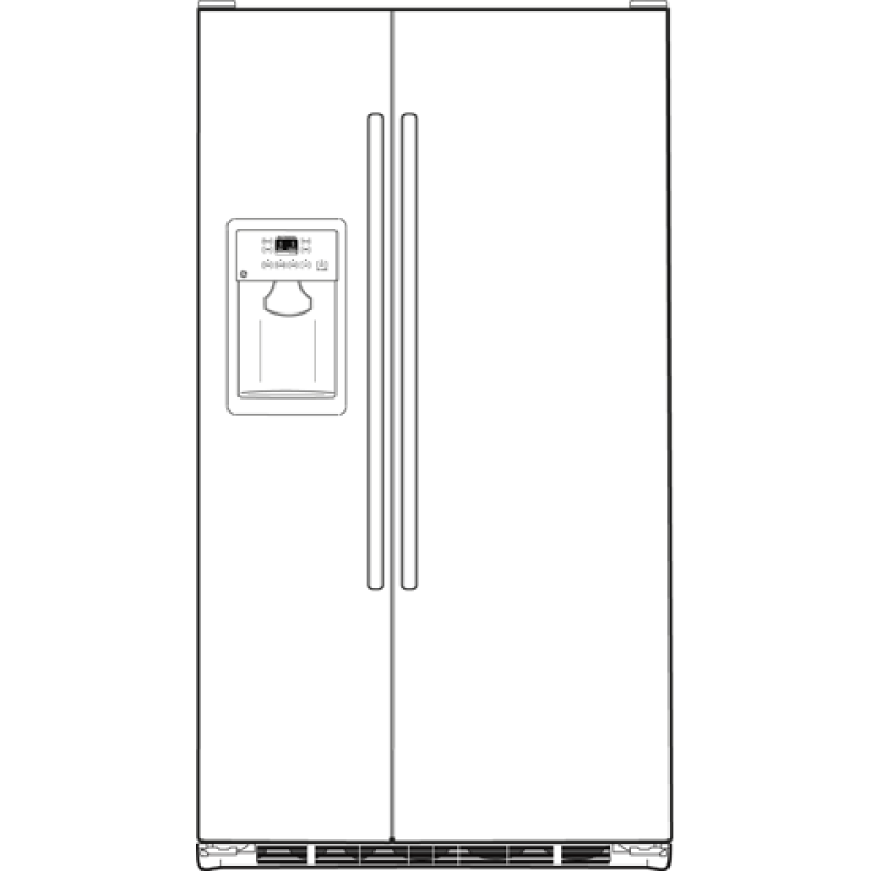 25.0 Cu. Ft. Capacity Side-By-Side Refrigerator GSS25GFXWW