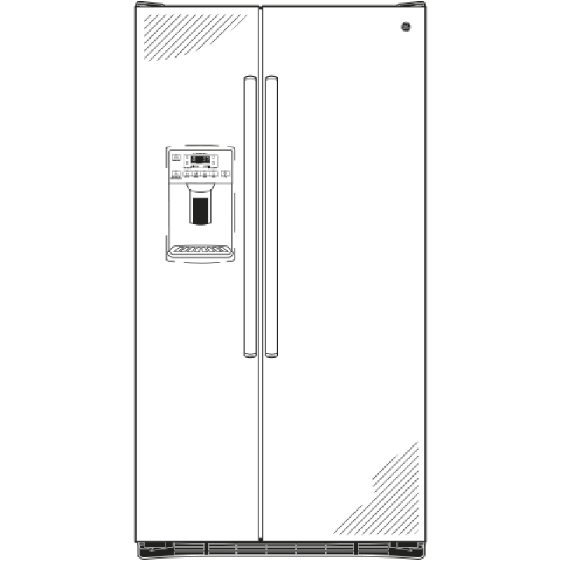 25.3 Cu. Ft. Side-By-Side Refrigerator GSS25GSHSS