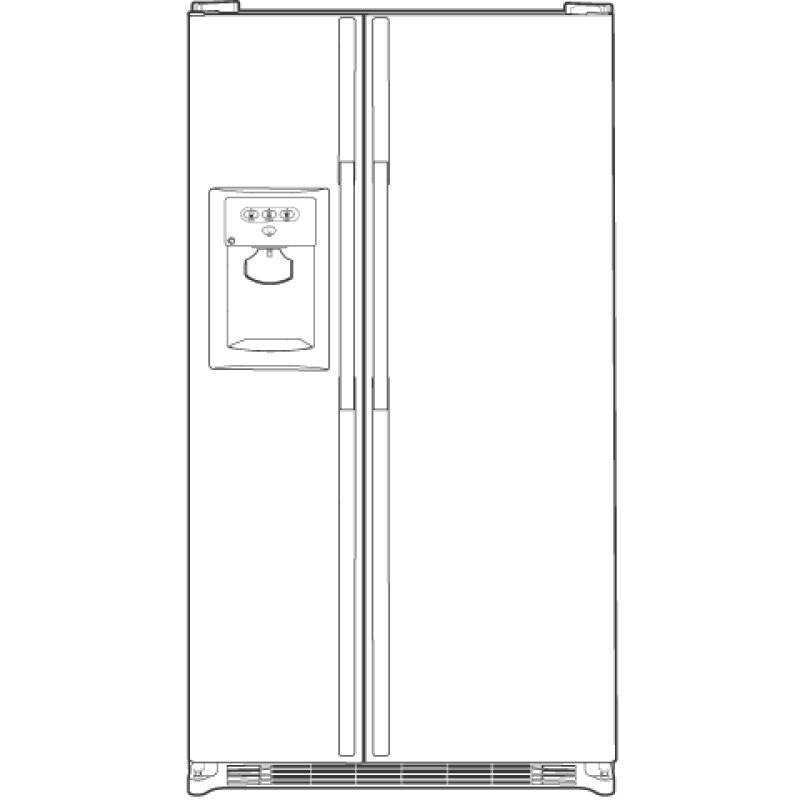 25.0 Cu. Ft. Side-By-Side Refrigerator with Dispenser GSS25IFPWW