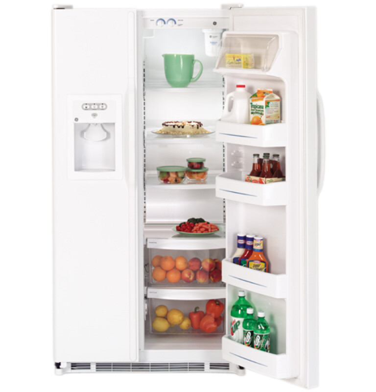 25.0 Cu. Ft. Capacity Side-By-Side Refrigerator with Dispenser GSS25JFPWW