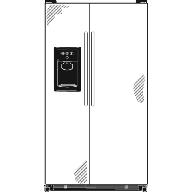 25.0 Cu. Ft. Capacity Stainless Side-By-Side Refrigerator with Dispenser GSS25JSRSS