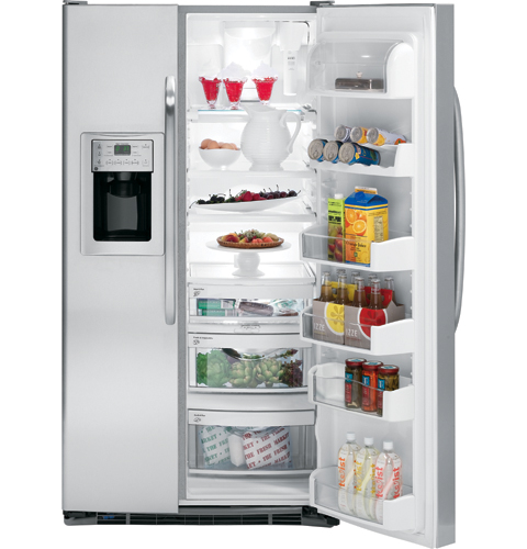 25.4 Cu. Ft. Stainless Side-By-Side Refrigerator with Dispenser GSS25KSWSS