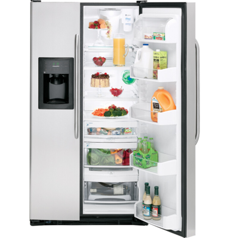 25.4 Cu. Ft. Stainless Side-By-Side Refrigerator with Dispenser GSS25LSTSS