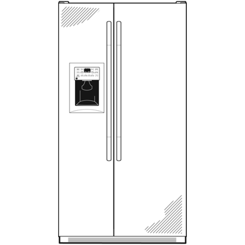25.4 Cu. Ft. Side-By-Side Refrigerator with Dispenser GSS25LSWSS