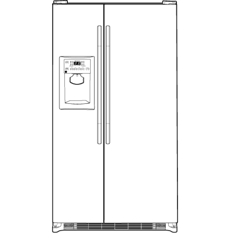 25.4 Cu. Ft. Side-By-Side Refrigerator with Dispenser GSS25QGTCC