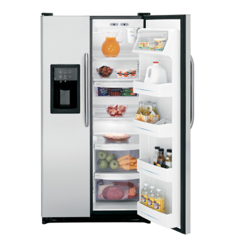 25.0 Cu. Ft. Capacity Stainless Side-By-Side Refrigerator with Dispenser GSS25SGRSS