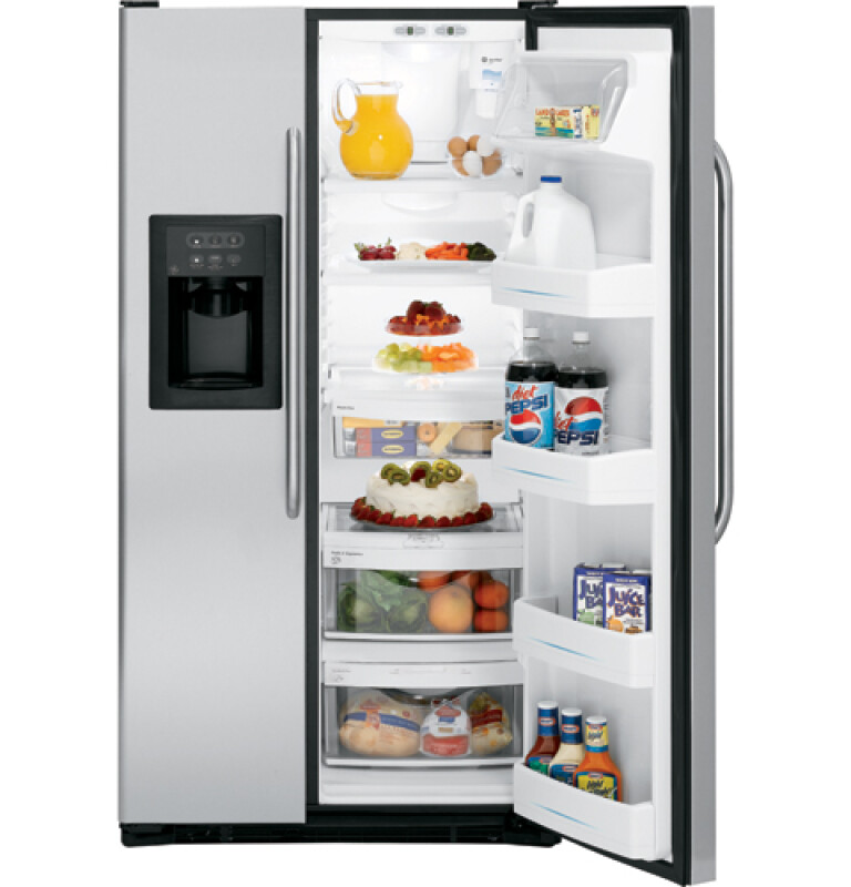 25.4 Cu. Ft. Stainless Side-By-Side Refrigerator with Dispenser GSS25SGSSS