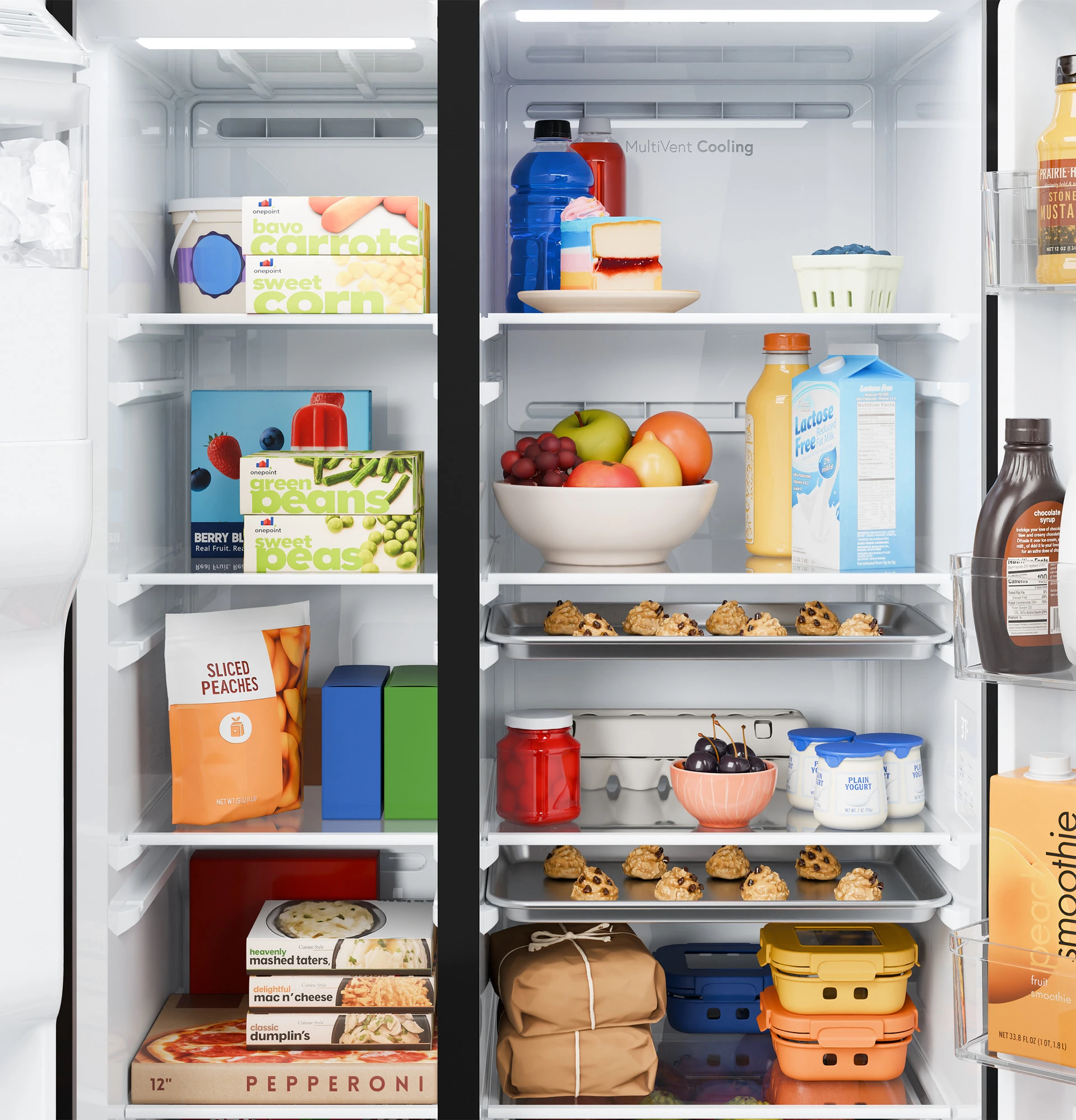 Ge® 27.9 Cu. Ft. Side-by-side Refrigerator With Extra Tall Dispenser And In-door Icemaker GSS28NYYFS