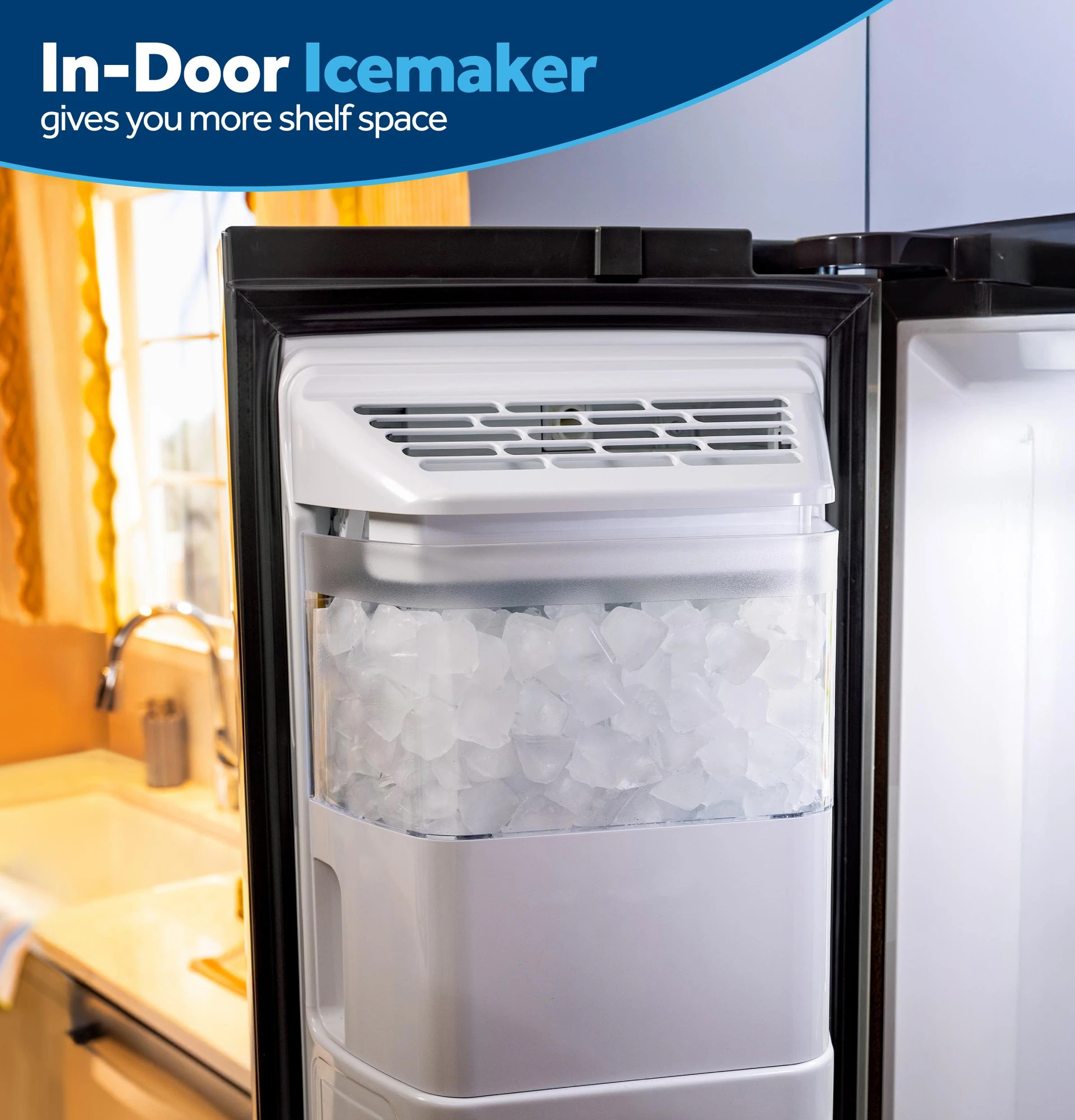 Ge® 27.7 Cu. Ft. Side-by-side Refrigerator With Led Light Walls And Extra Tall Dispenser GSS28PYYFS