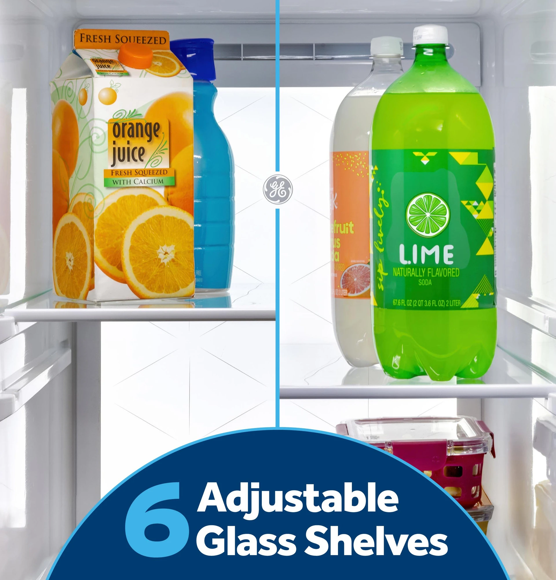 Ge® 27.7 Cu. Ft. Side-by-side Refrigerator With Led Light Walls And Extra Tall Dispenser GSS28PYYFS
