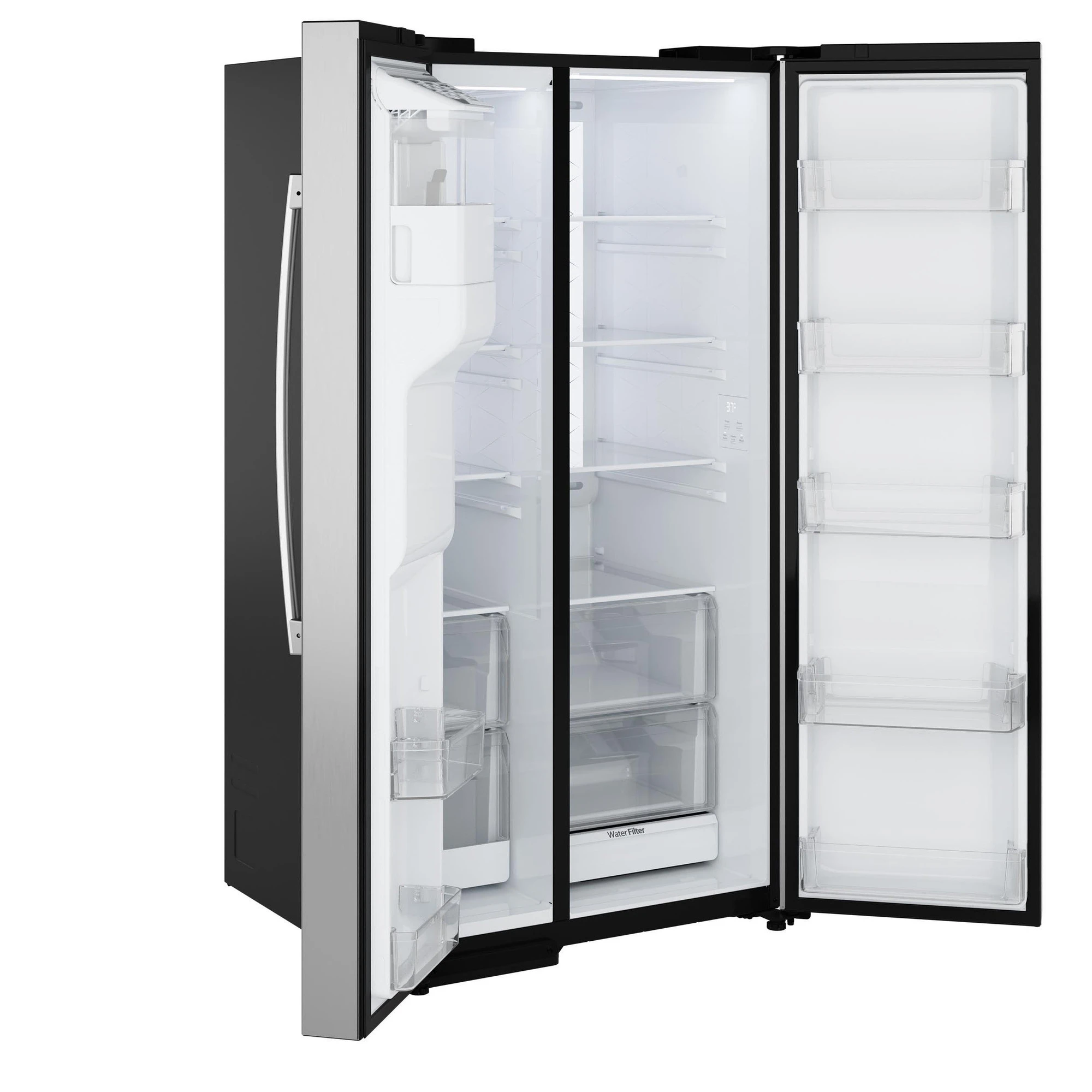 Ge® 27.7 Cu. Ft. Side-by-side Refrigerator With Led Light Walls And Extra Tall Dispenser GSS28PYYFS