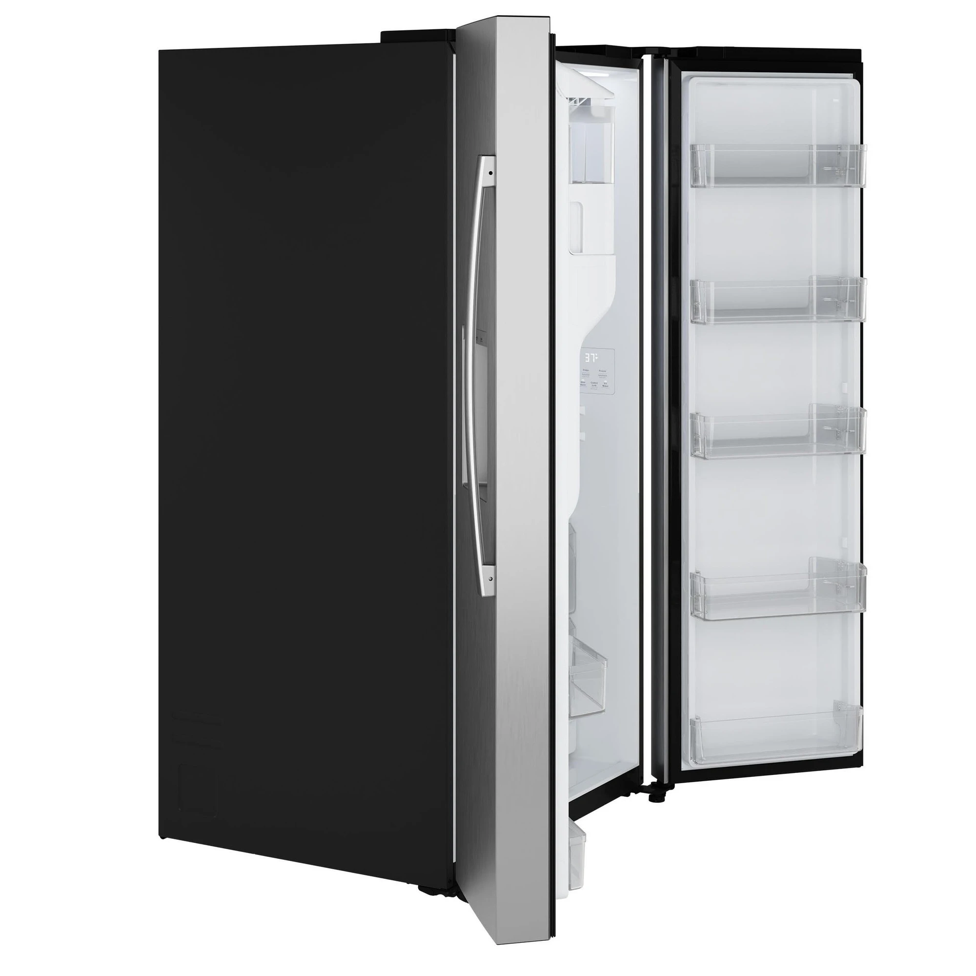 Ge® 27.7 Cu. Ft. Side-by-side Refrigerator With Led Light Walls And Extra Tall Dispenser GSS28PYYFS