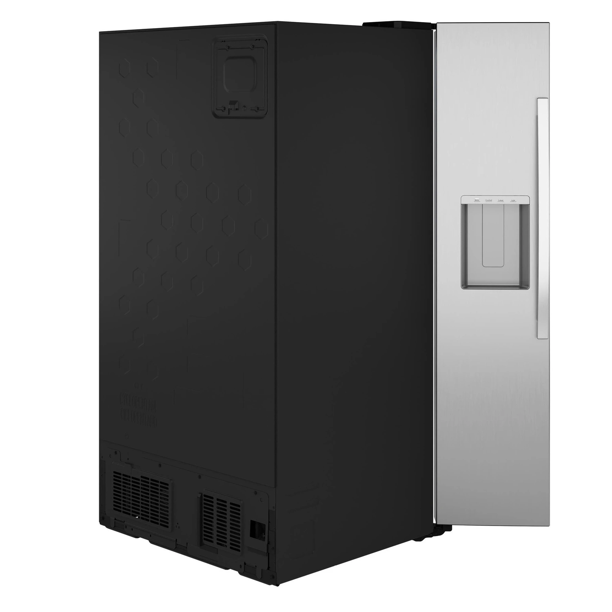 Ge® 27.7 Cu. Ft. Side-by-side Refrigerator With Led Light Walls And Extra Tall Dispenser GSS28PYYFS