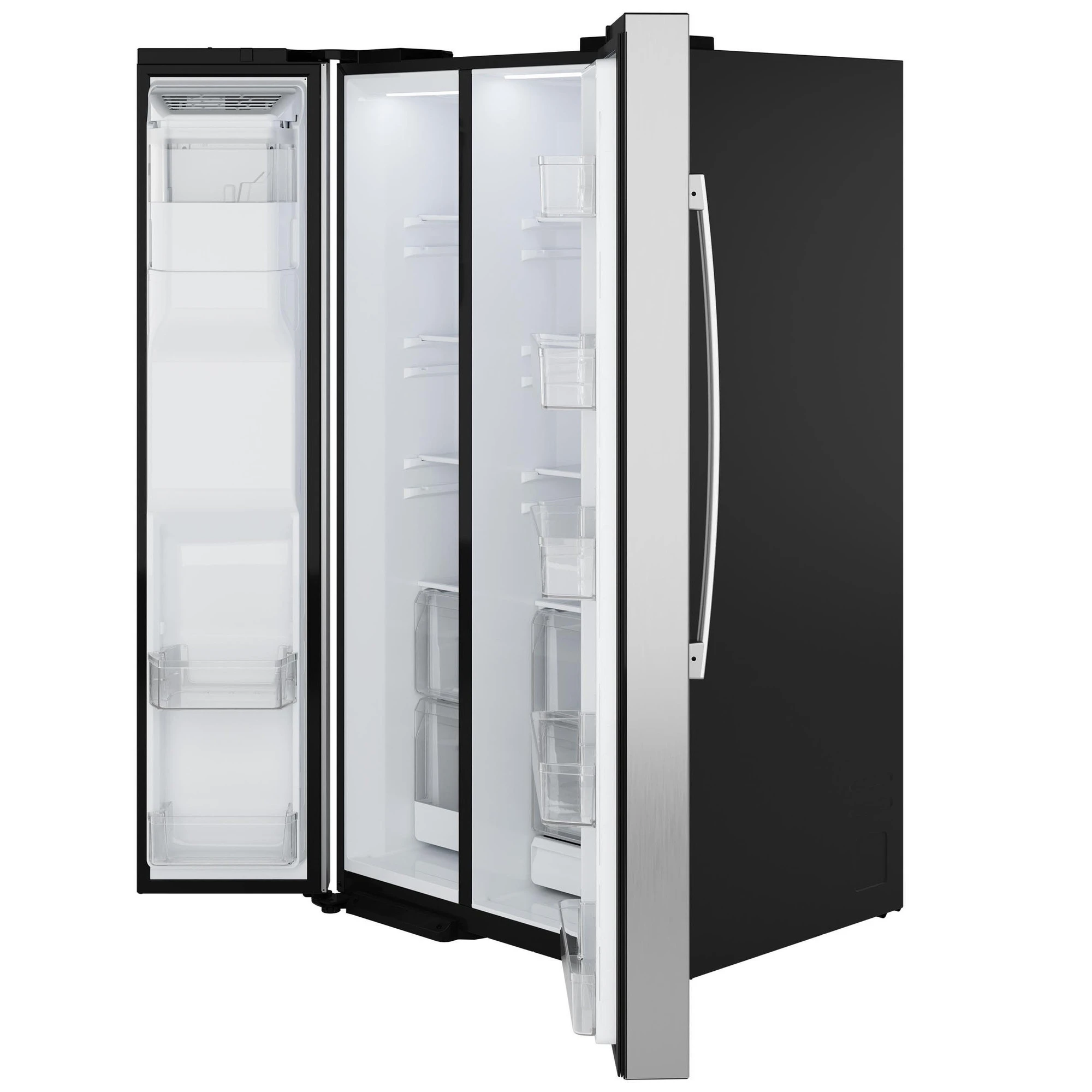 Ge® 27.7 Cu. Ft. Side-by-side Refrigerator With Led Light Walls And Extra Tall Dispenser GSS28PYYFS