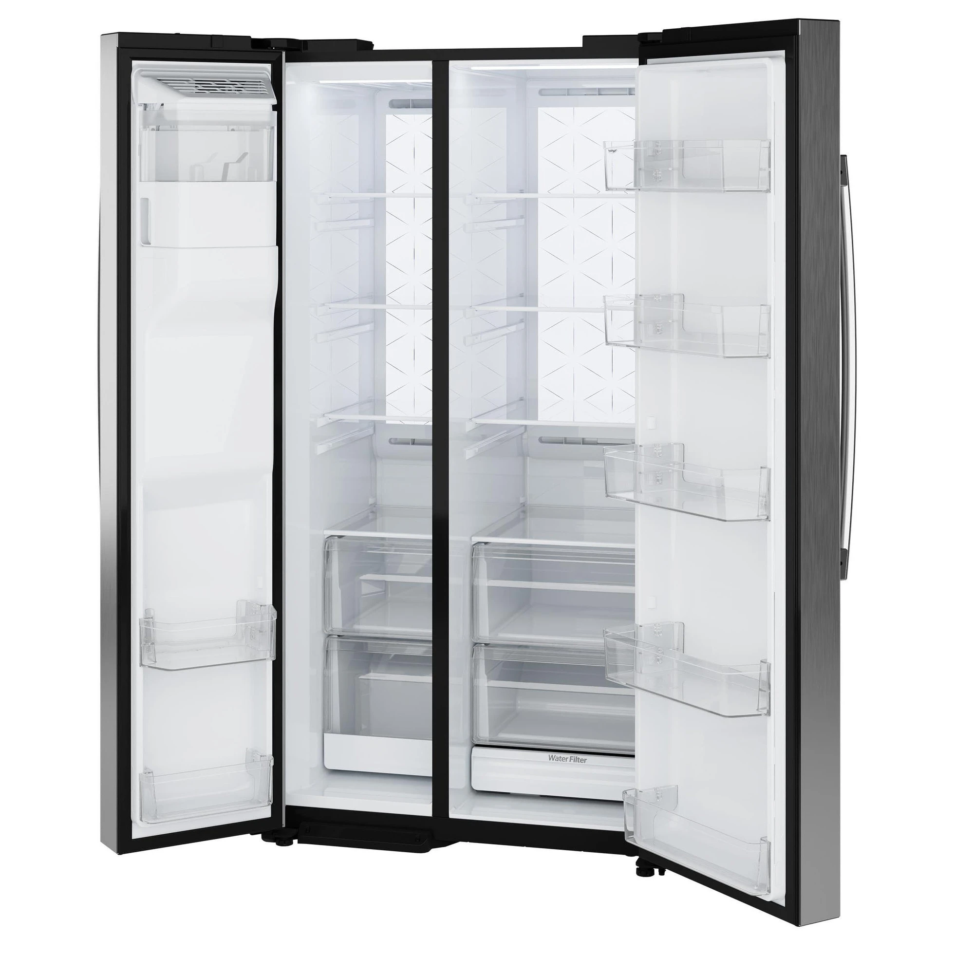 Ge® 27.7 Cu. Ft. Side-by-side Refrigerator With Led Light Walls And Extra Tall Dispenser GSS28PYYFS