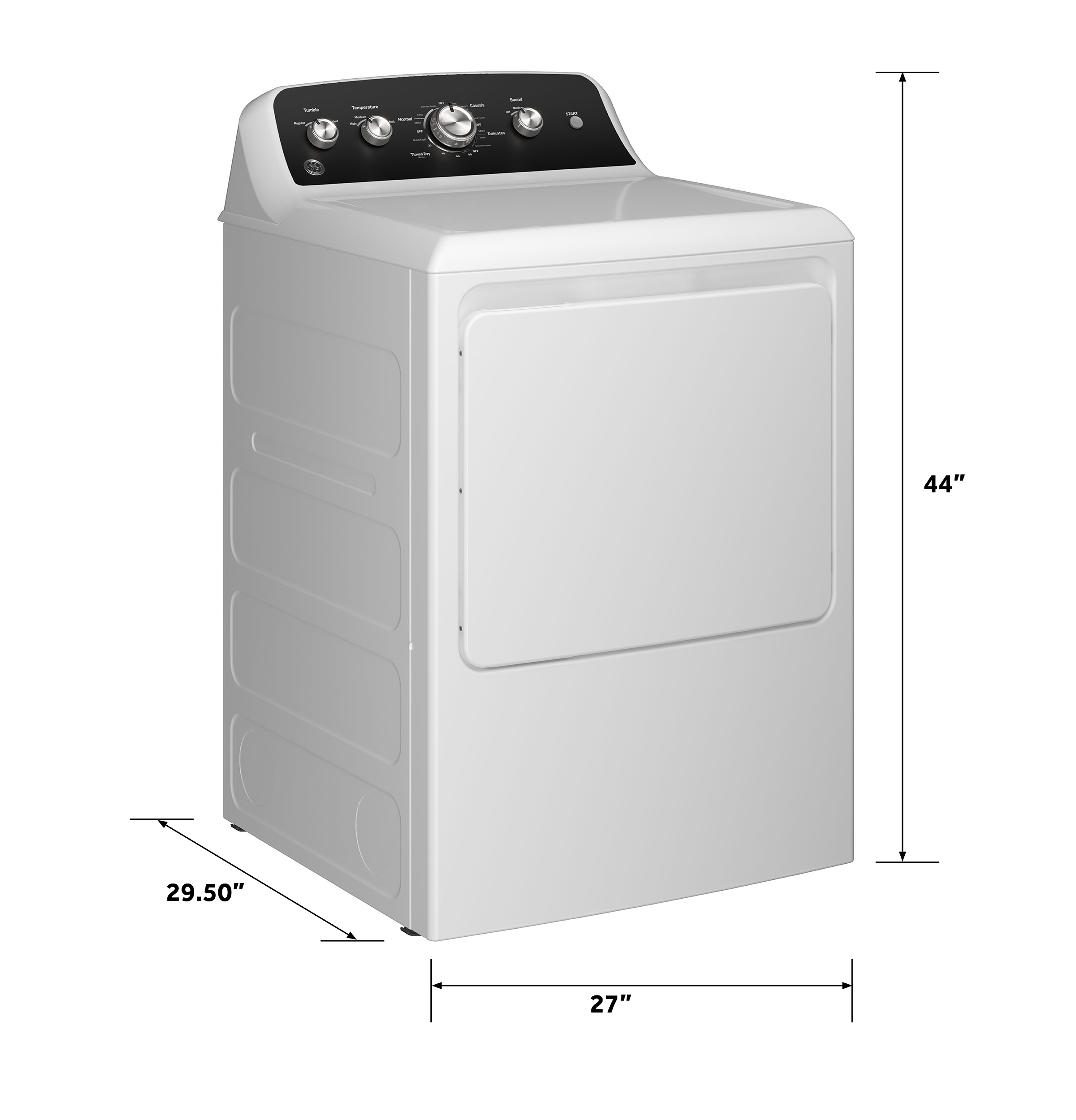 7.2 cu. ft. Capacity Electric Dryer with Up To 120 ft. Venting and Extended Tumble GTD48EASWWB