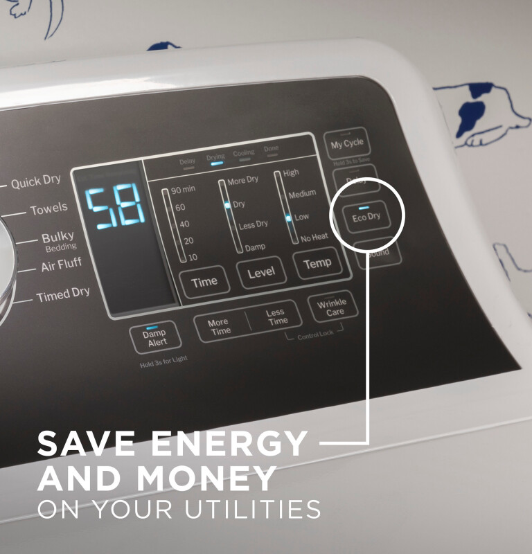 7.4 cu. ft. Capacity Electric Dryer with Up To 120 ft. Venting and Sensor Dry GTD58EBPVDG