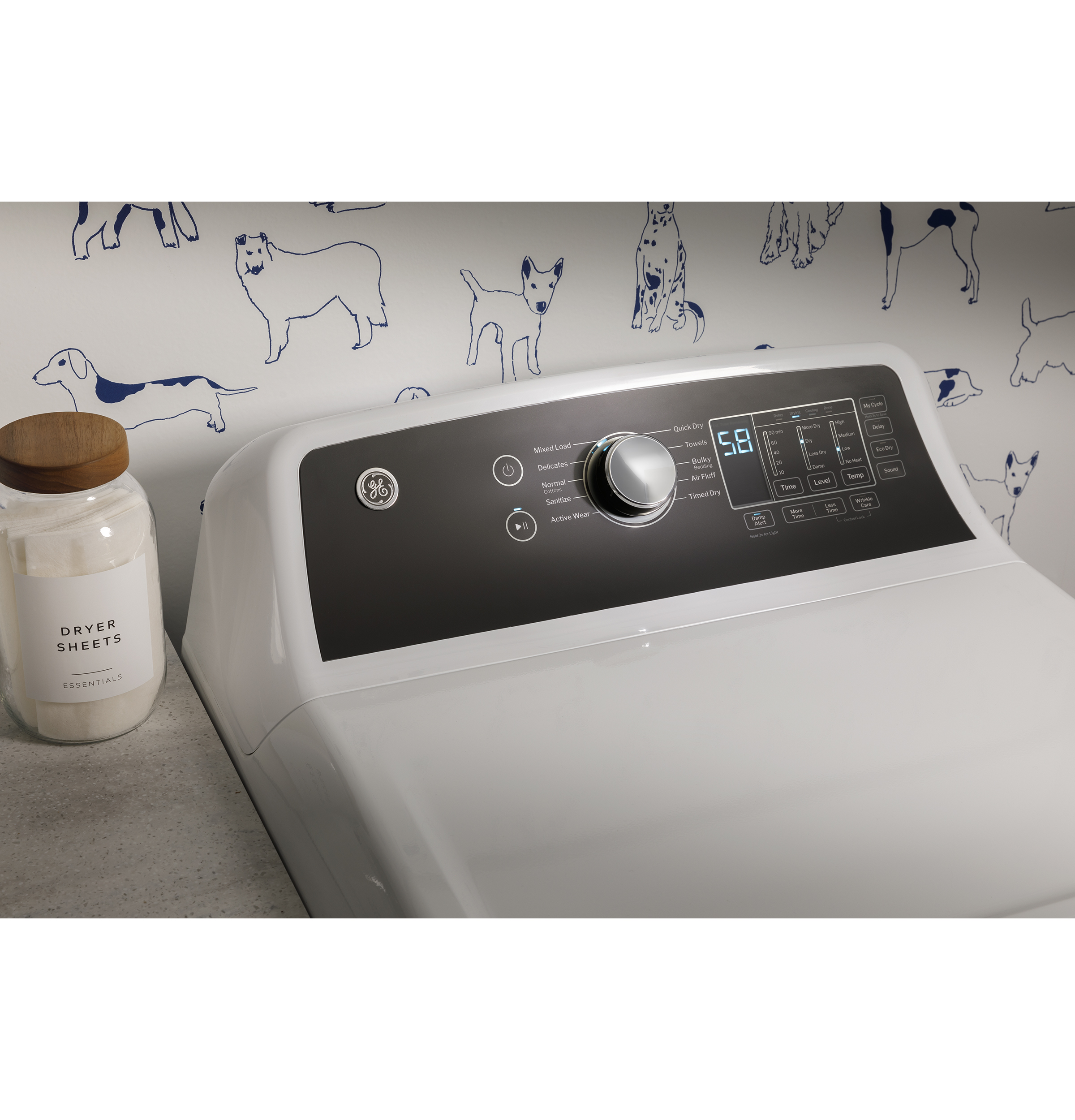 7.4 cu. ft. Capacity Electric Dryer with Up To 120 ft. Venting and Sensor Dry GTD58EBSVWS