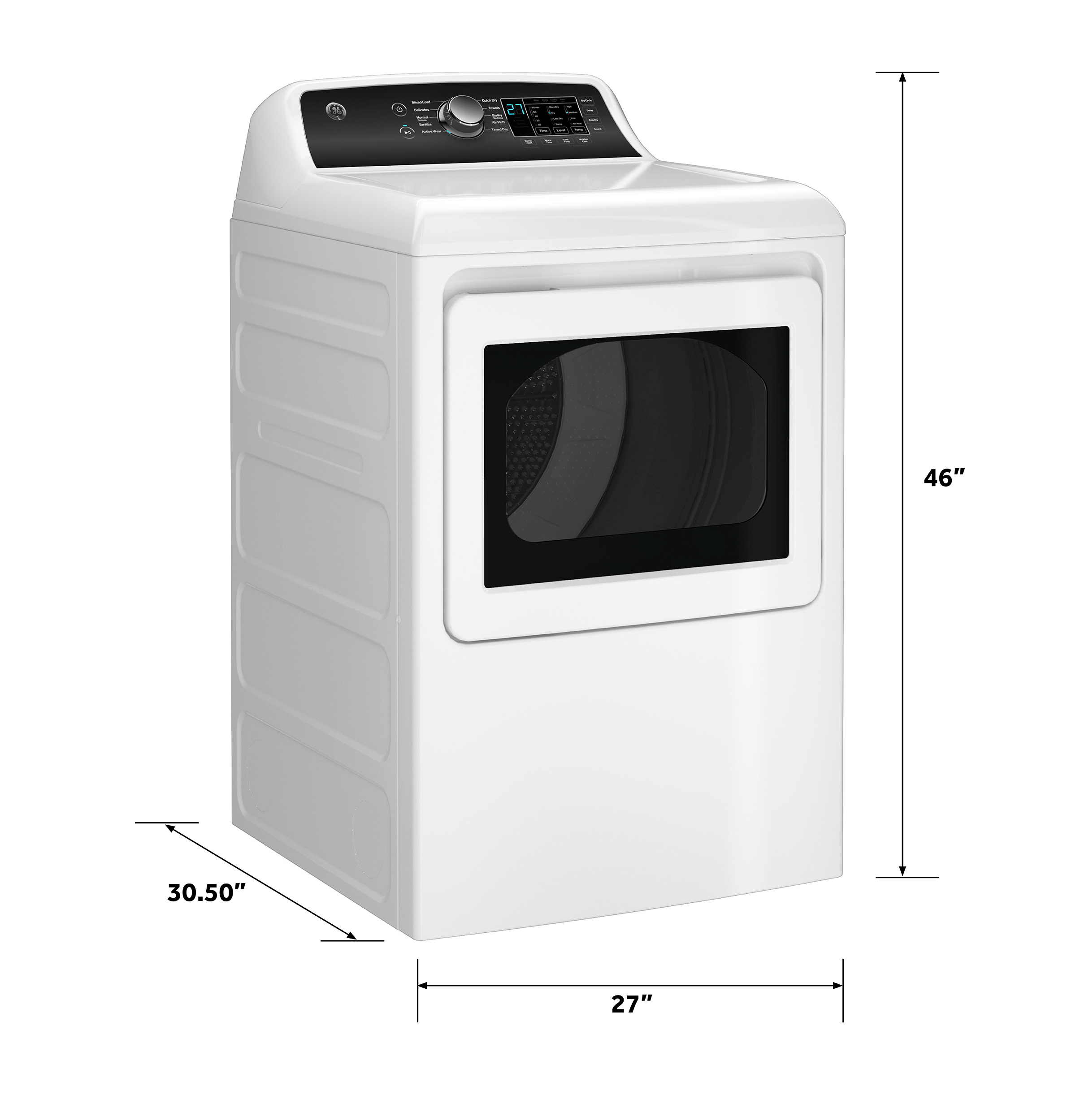 7.4 cu. ft. Capacity Electric Dryer with Up To 120 ft. Venting and Sensor Dry GTD58EBSVWS