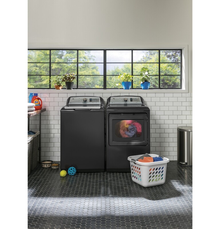 7.4 cu. ft. Capacity Smart aluminized alloy drum Electric Dryer with HE Sensor Dry GTD75ECPLDG