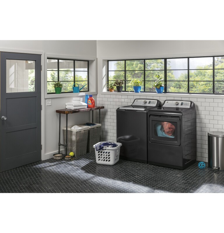 7.4 cu. ft. Capacity Smart aluminized alloy drum Electric Dryer with HE Sensor Dry GTD75ECPLDG