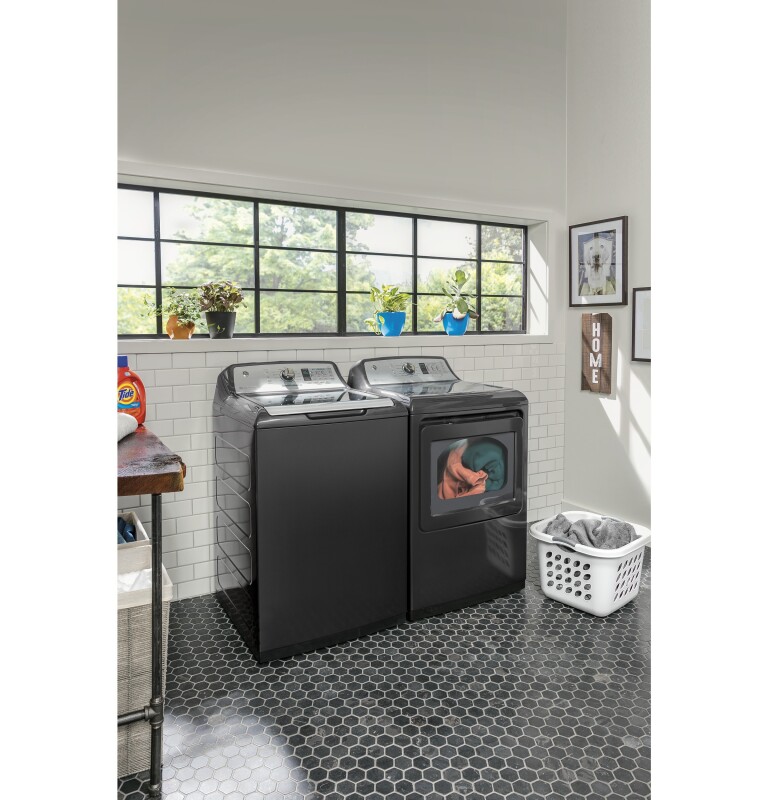 7.4 cu. ft. Capacity Smart aluminized alloy drum Electric Dryer with HE Sensor Dry GTD75ECPLDG