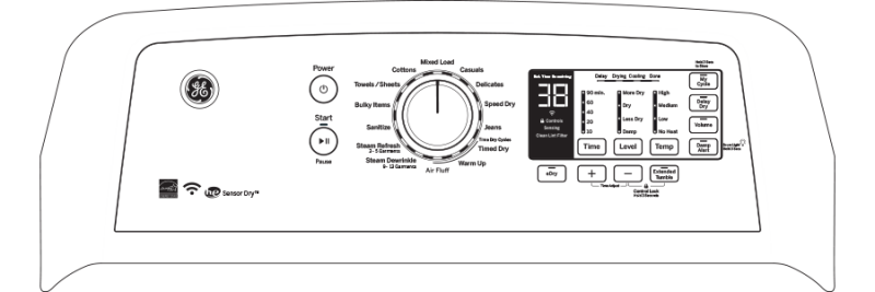 7.4 cu. ft. Capacity Smart aluminized alloy drum Electric Dryer with HE Sensor Dry GTD75ECPLDG
